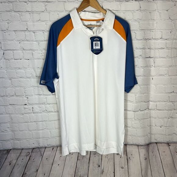 Callaway Mens Moltn Color Block Golf Polo size XL Short Sleeve NEW with Defects - Picture 1 of 11
